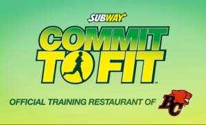 Subway commit to fit bc lions