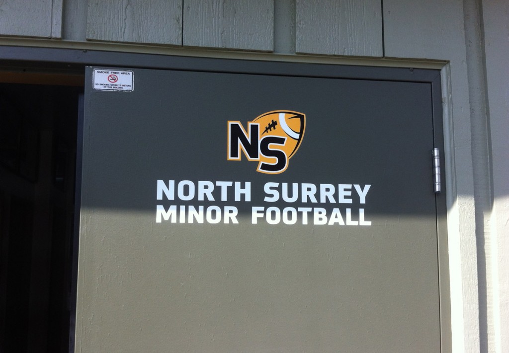 Logo on clubhouse door